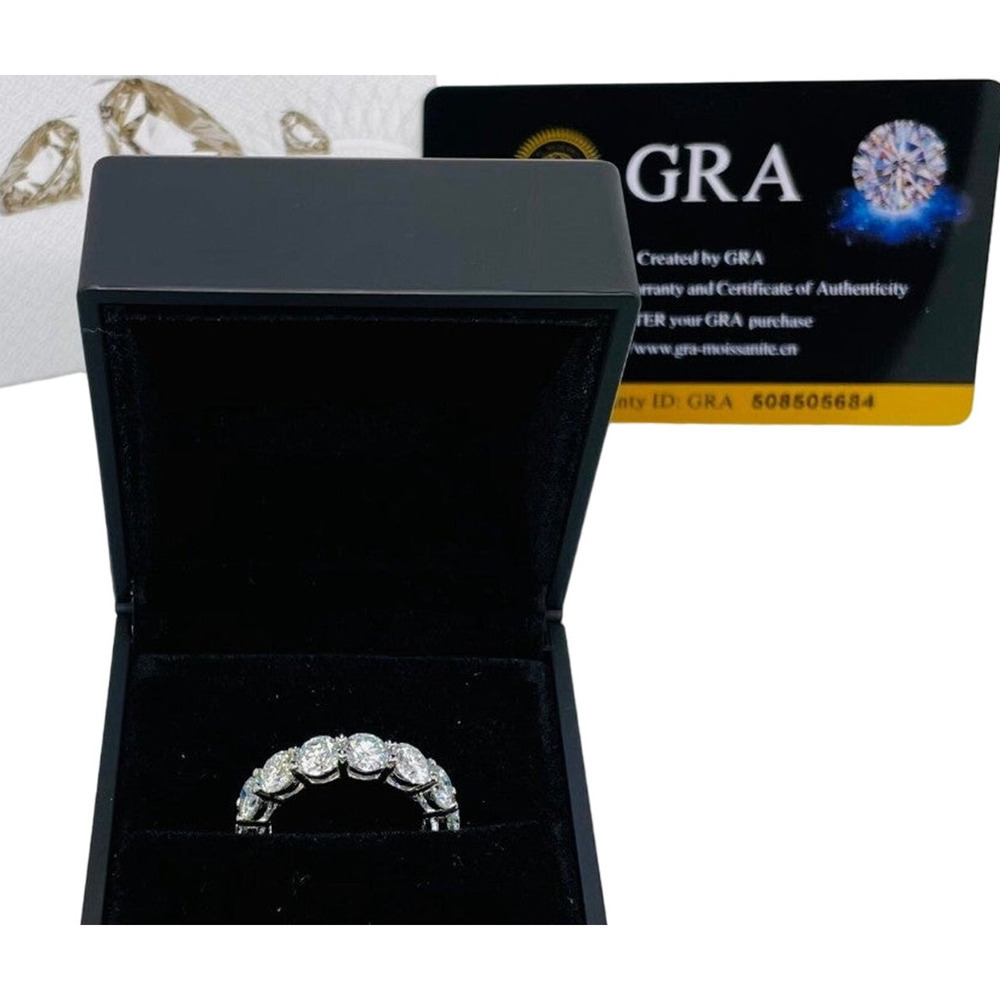 7 Ct Moissanite Diamond Eternity Ring Wedding Anniversary Band 5mm Iced Out - Picture 8 of 12